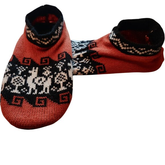 ALPACA Hand Knit Warm Bootie Slipper Socks Cushion Insole Adult Size 5-11 NWT - Picture 4 of 6